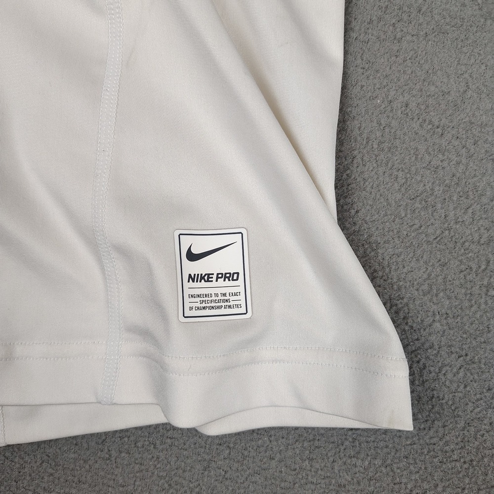 Nike White & Gray Compression Athletic Shirt with Padded Panels - Picture 2 of 8